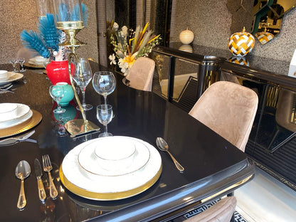 Elegant Modern Dining Set with Luxurious Finish