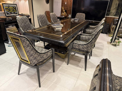 Elegant Modern Dining Suite with Plush Chairs