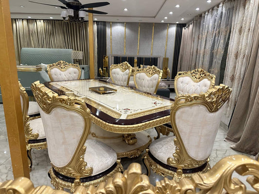 Luxurious Golden Baroque Dining Set