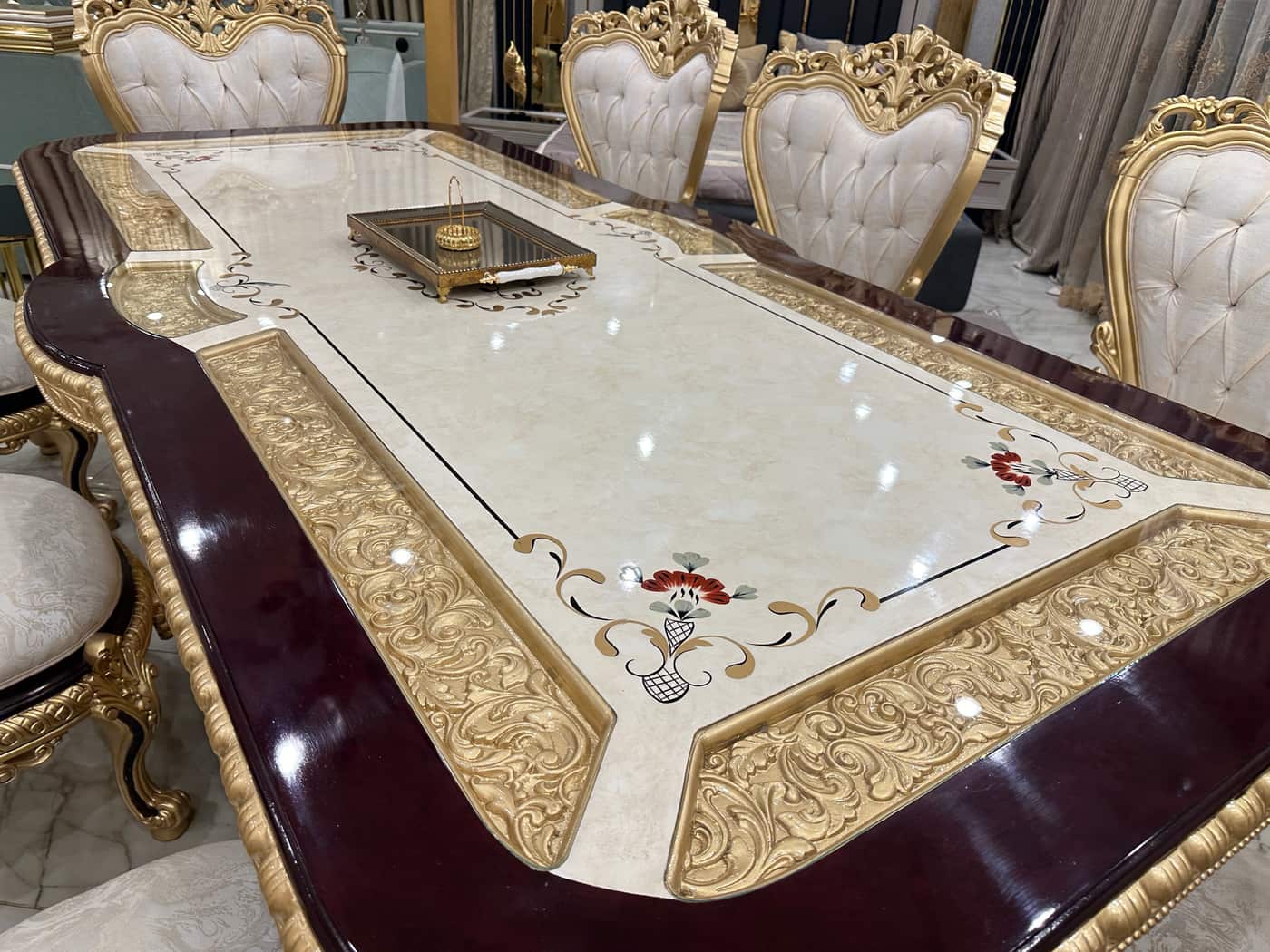 Luxurious Golden Dining Set