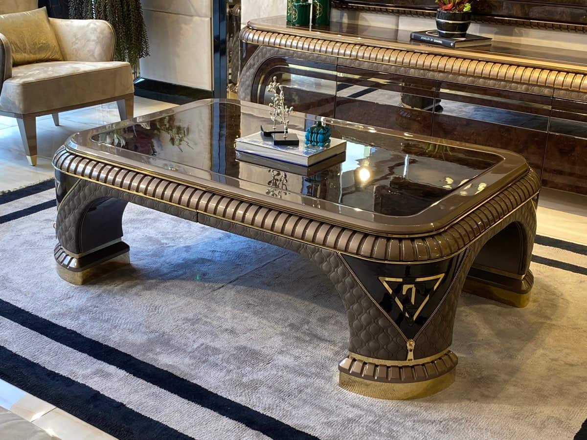Luxurious Modern Coffee Table with Glossy Finish