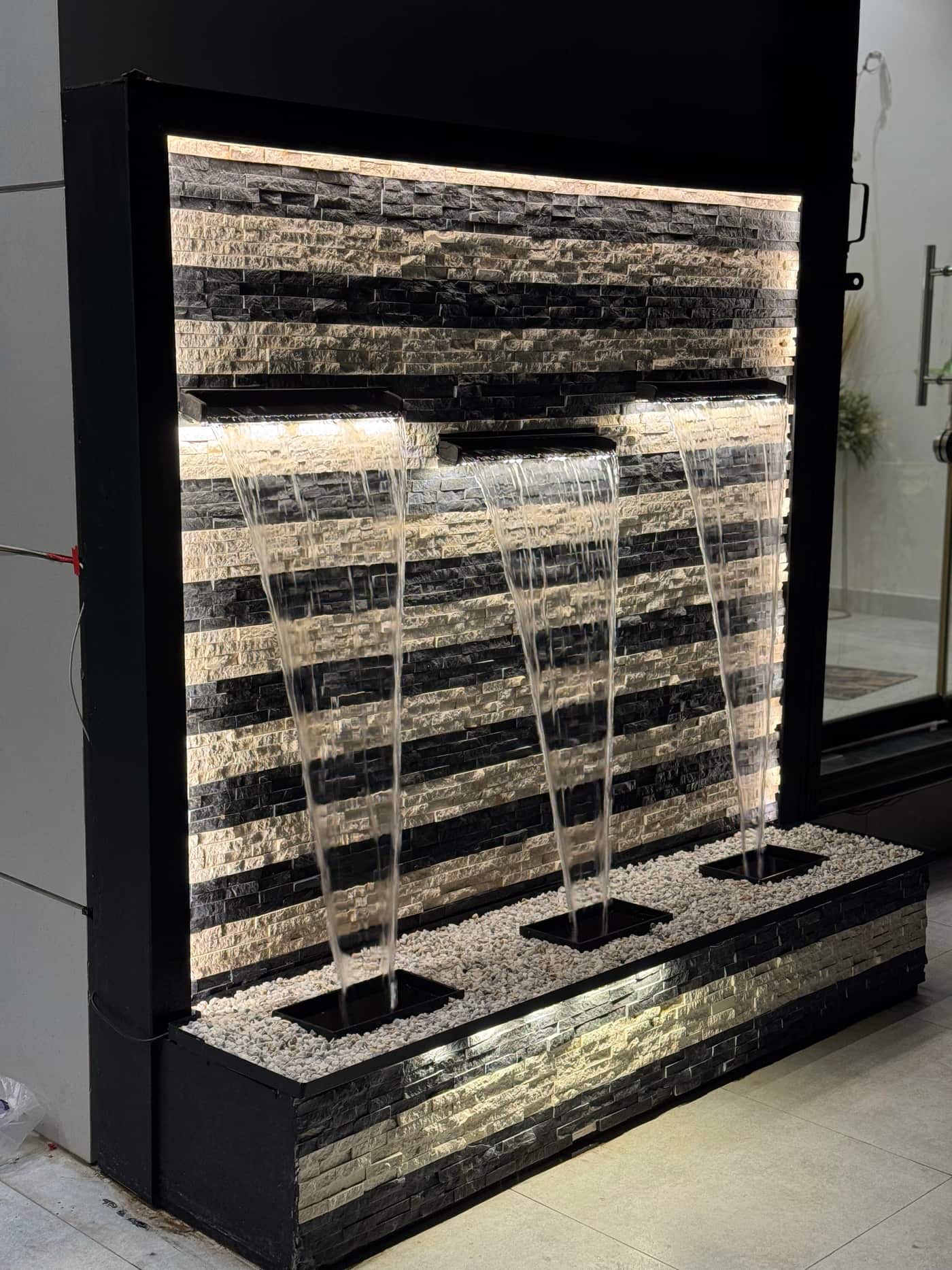 Modern Indoor Water Fountain with LED Lighting