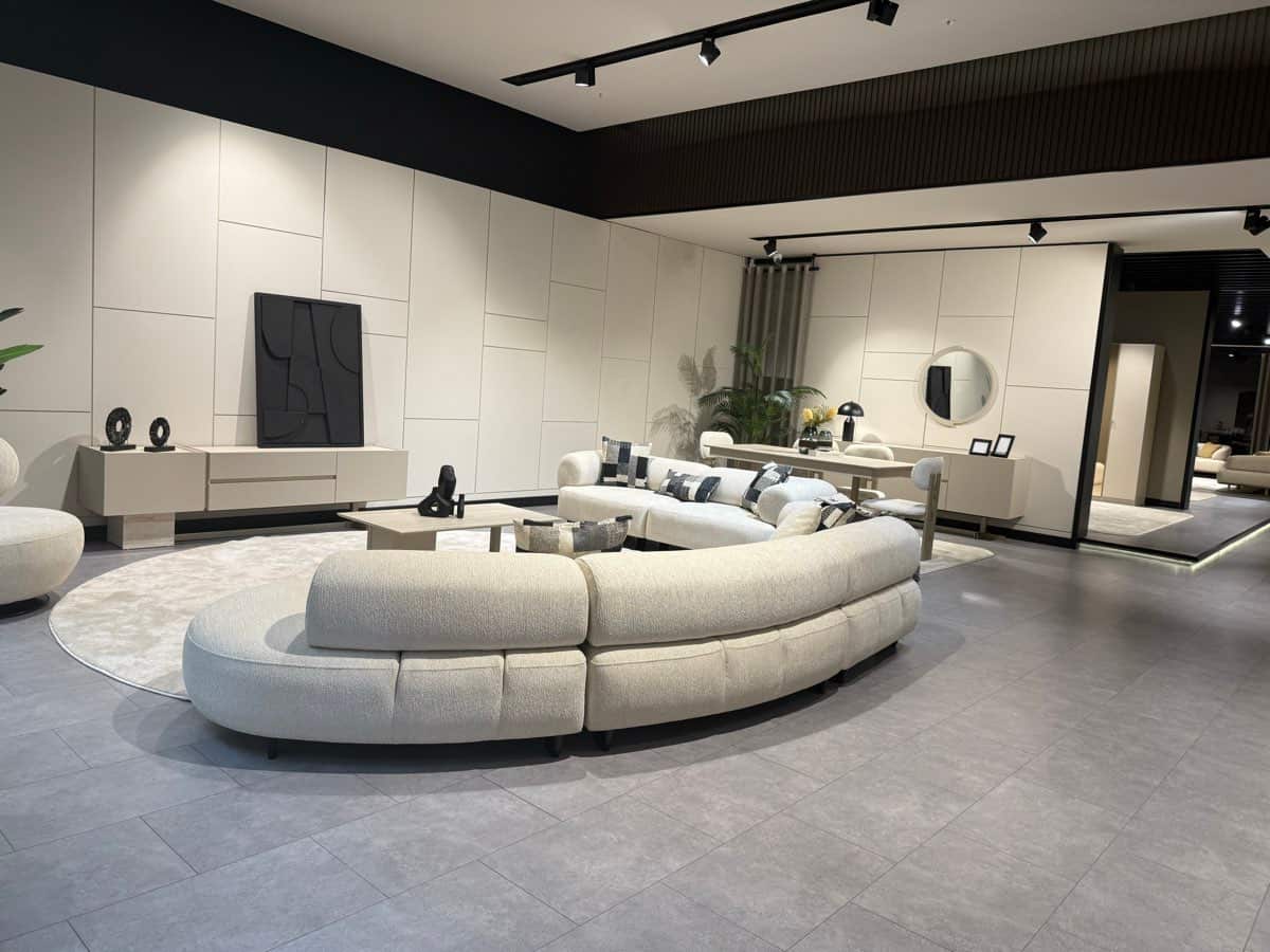 Modern Curved Sectional Sofa Set