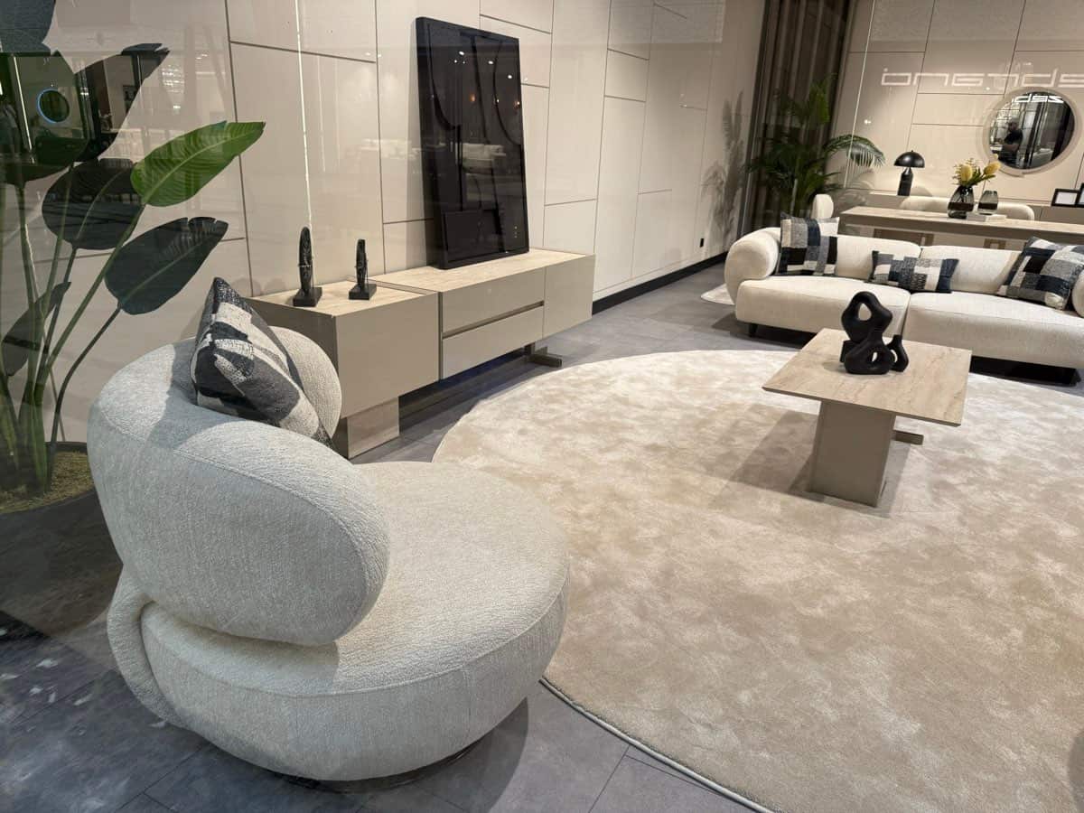 Modern Curved Sectional Sofa Set