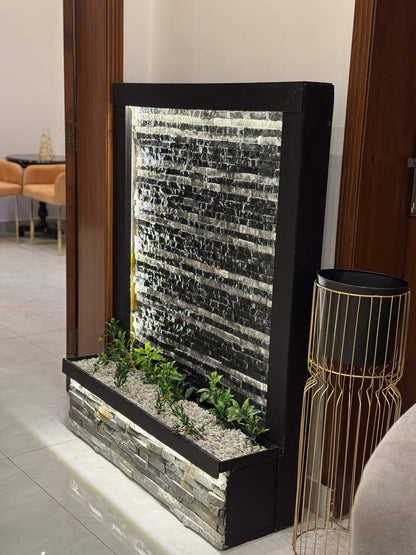 Modern Indoor Water Fountain with LED Lighting