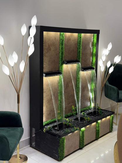Modern Indoor Water Fountain with LED Lighting