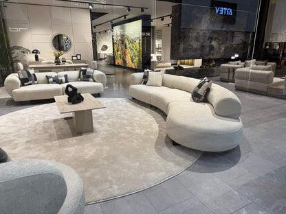 Modern Curved Sectional Sofa Set
