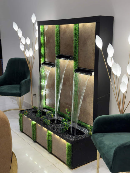 Modern Indoor Water Fountain with LED Lighting