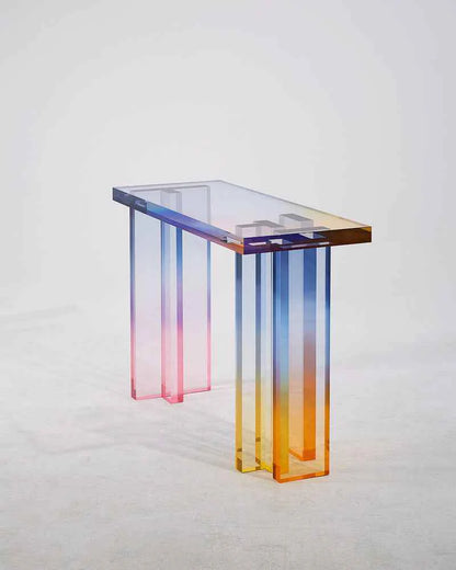 Amber Gradient Crystal I | Contemporary Console Table