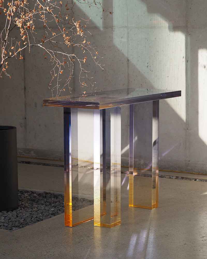 Lavender Crystal Console Table IV | Gradient Console Table