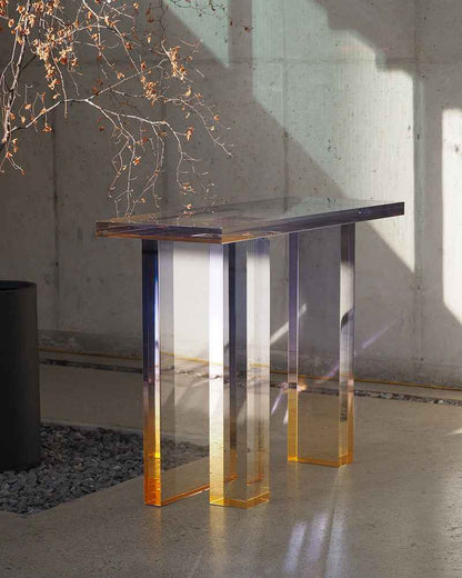 Lavender Crystal Console Table IV | Gradient Console Table